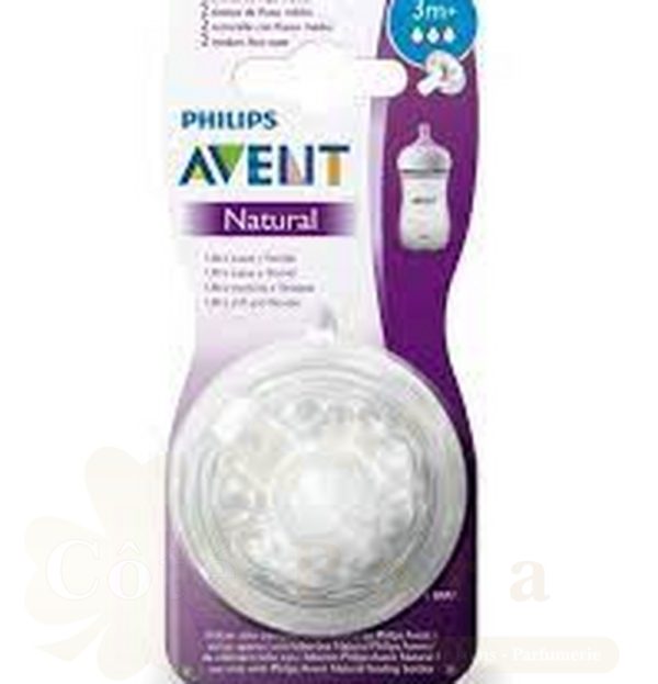 AVENT NATURAL 2 حلمات 3 أشهر+ تدفق متوسط